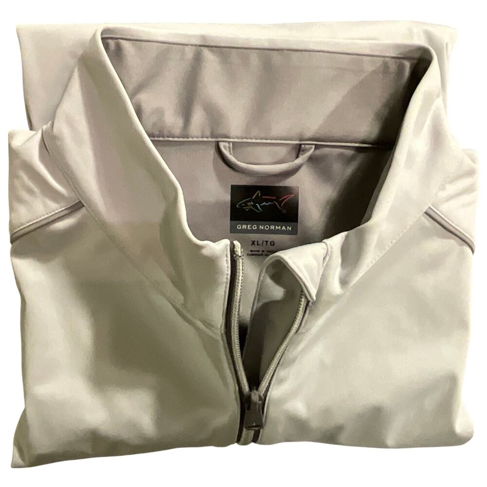 Greg Norman Men's Golf Gray Sleeveless 1/4 Zip XL Lined Windbreaker Pullover